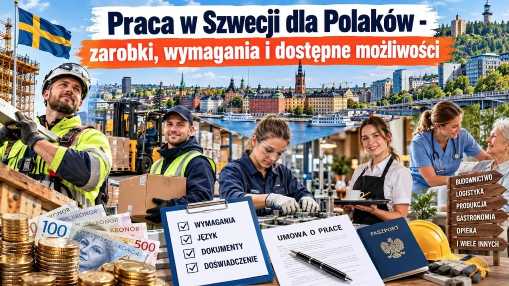 Praca w Szwecji dla Polaków - zarobki wymagania i dostępne możliwości